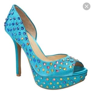 Gianni Bini Larissa rhinestone ombre d'orsay heels